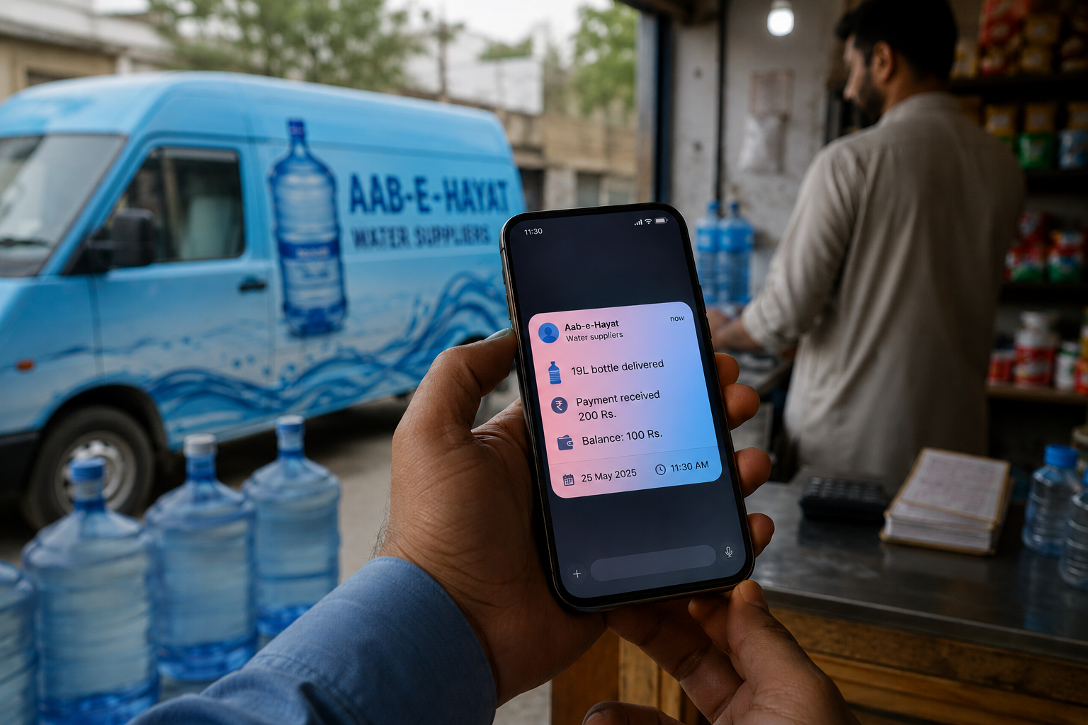 ग्राहक को डिलीवरी SMS पुष्टि