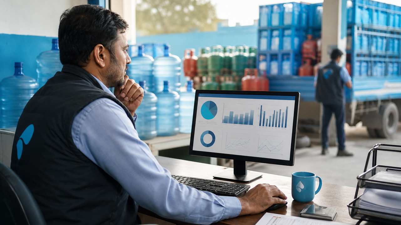 Returnable containers - bottles, cylinders, and crates - tracked as capital outstanding with customers